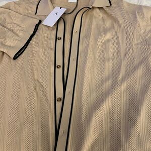 Jordan Beige Men's Shirt with Black Accents